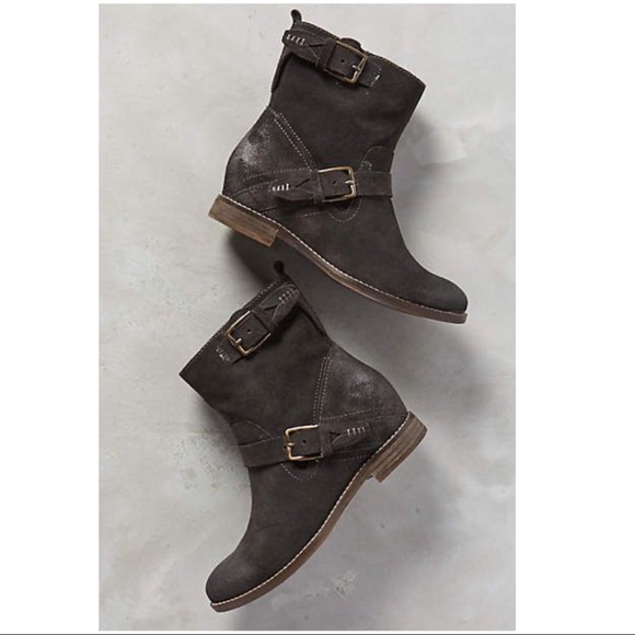 ✖️SOLD✖️•DOLCE VITA• Anthro Gray Suede Presley Moto Ankle Boot - Picture 12 of 12